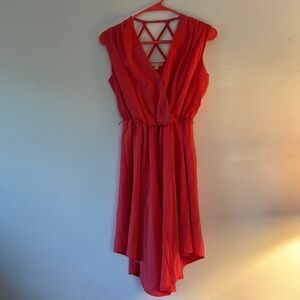 Elegant Red Sleeveless Dress